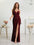 Bodycon Halter Neck Ruched Waist Sequined Formal Cami Women's Dress