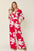 Two piece Set Full Size Printed Tie Back Wide Leg Jumpsuit