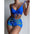 Bikini Women High Waist Swimsuit Tie Front Shorts Swimwear