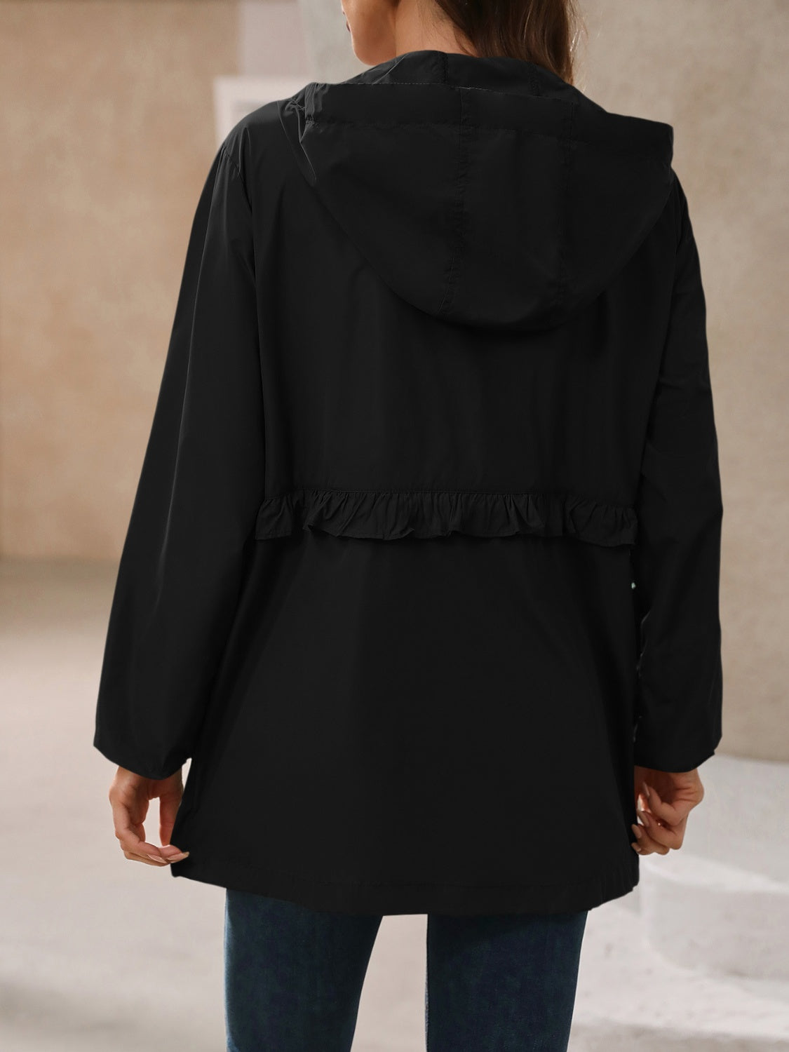 Women's Pullover Outdoor Waterproof Long Sleeve Hooded Windbreaker