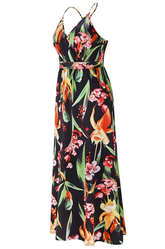 Crisscross Printed Surplice Cami Dress Women's Formal Sleeveless Dress