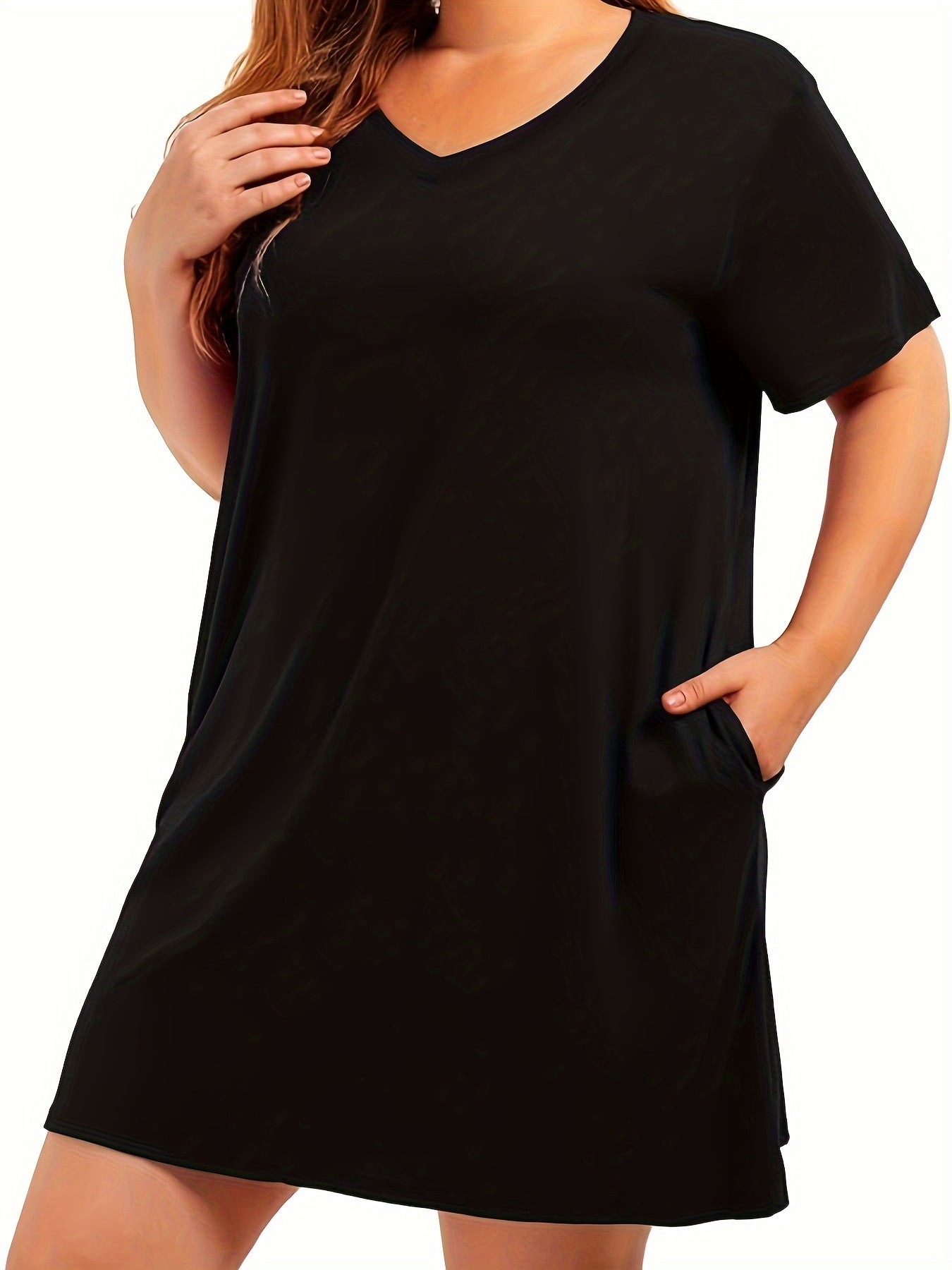 Plus Size Women's Comfortable Sleep Dress Breathable Casual Nightwear