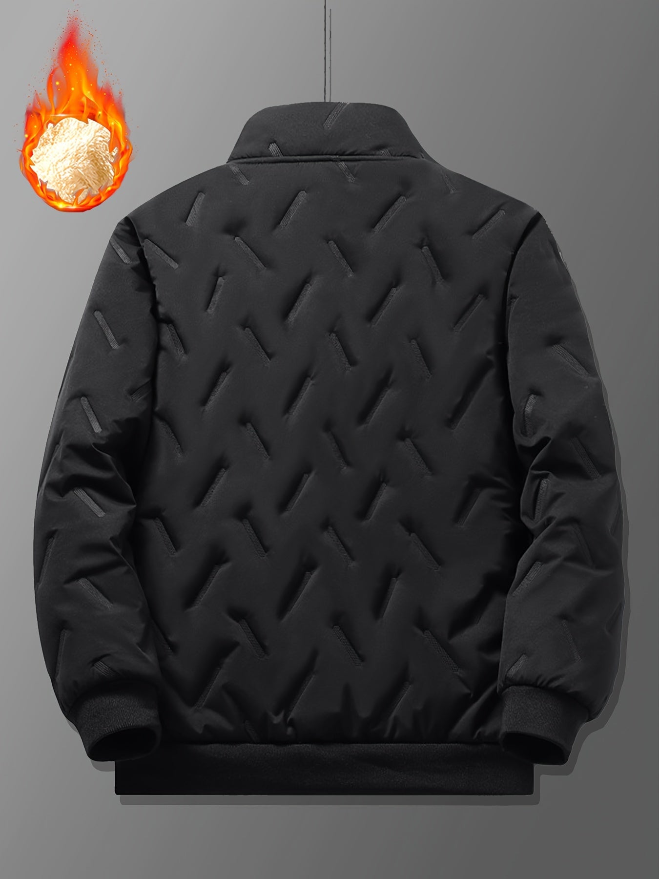 Men's Winter Sports Jacket - Lapel Collar, Long Regular Sleeves