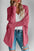 Chic Cozy Casual Style Pocketed Open Front Long Sleeve Cardigan