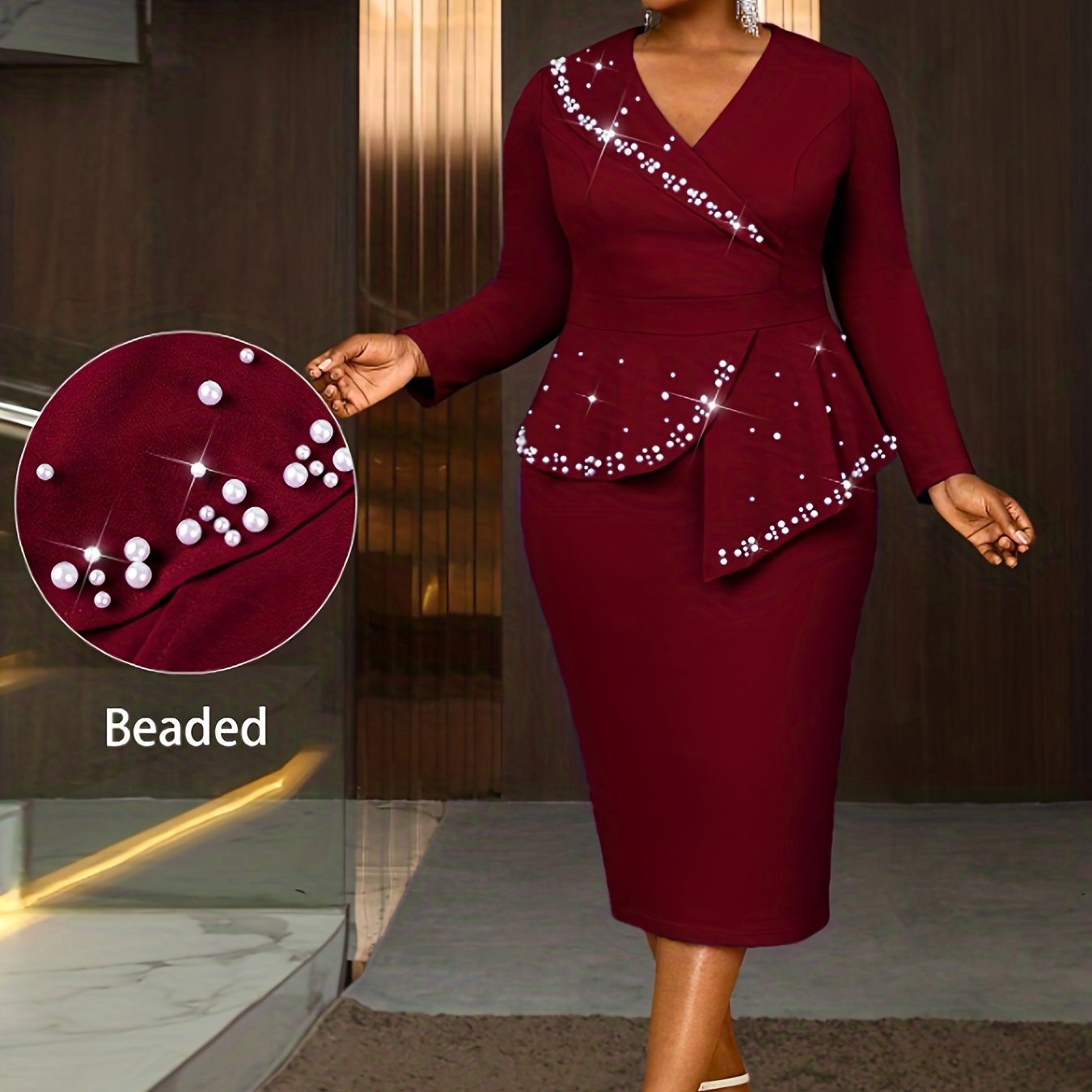Women Plus Size Apparel, Evening Gown Suitable for Weddings And Proms