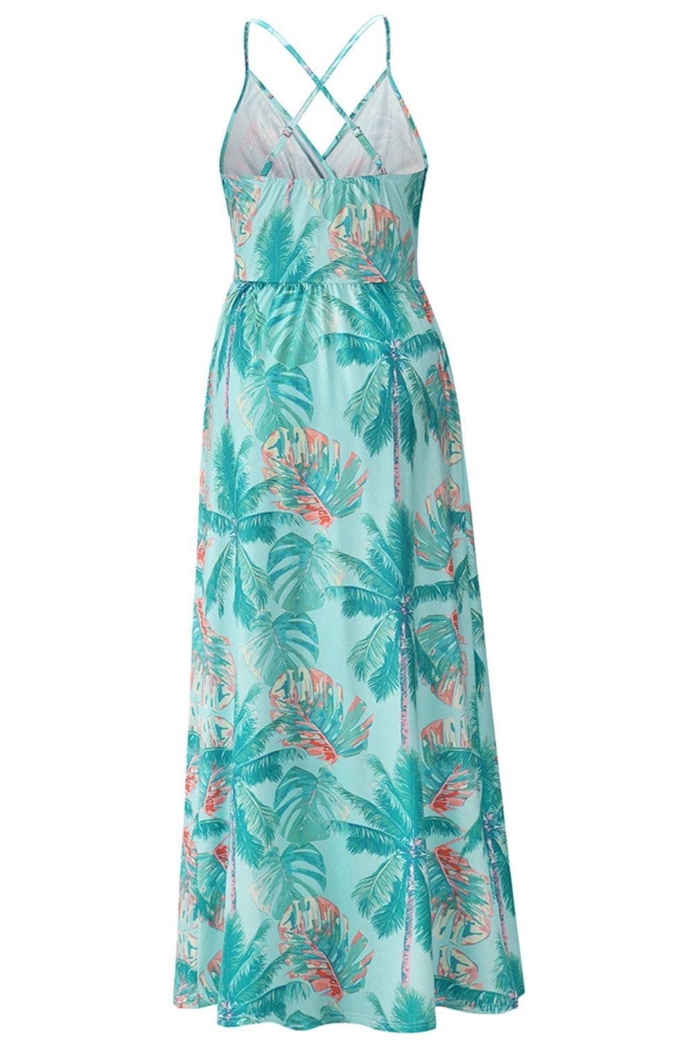 Crisscross Printed Surplice Cami Dress Women's Formal Sleeveless Dress
