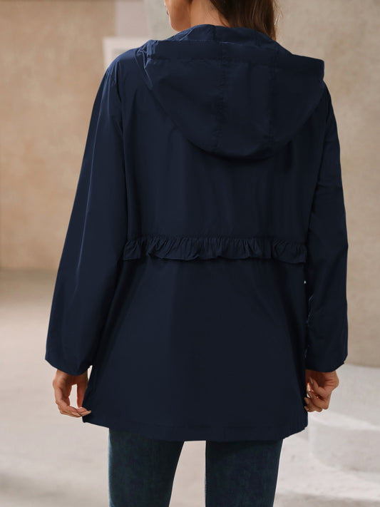 Women's Pullover Outdoor Waterproof Long Sleeve Hooded Windbreaker