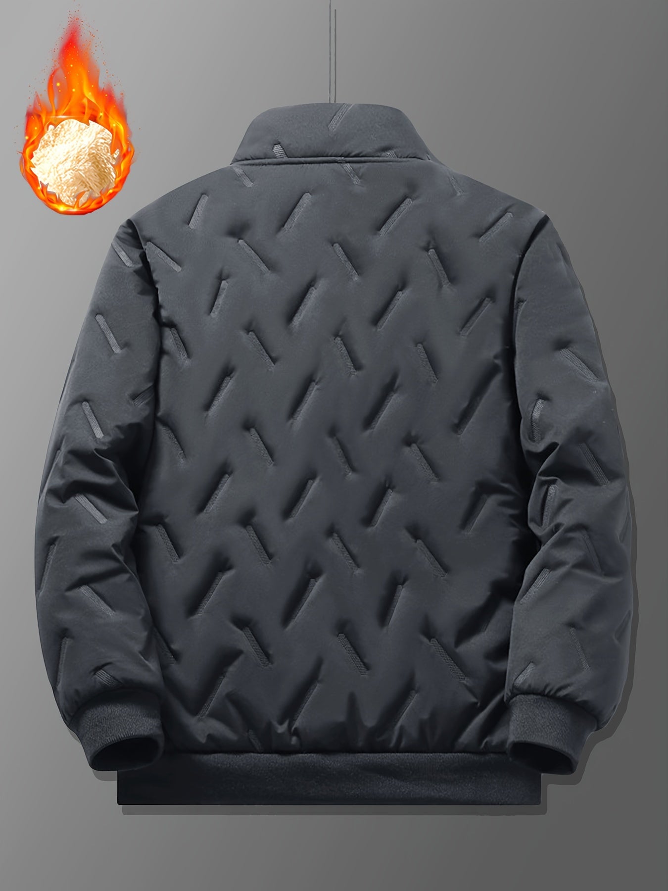 Men's Winter Sports Jacket - Lapel Collar, Long Regular Sleeves