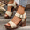 Women's Peep Toe Block Heeled Sandals - Ankle Strap High Heels