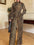 Camouflage Women Leopard Flounce Sleeve Wide Leg Jumpsuit Dress