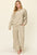 Two-piece Texture Long Sleeve Top and Pants Set dress for woman