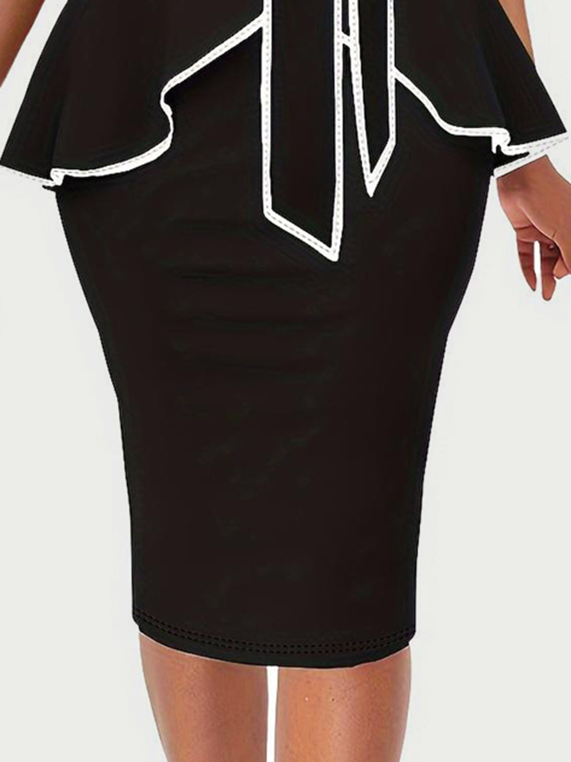 Plus Size Cutout Contrast Sleeveless Casual Dress For Women