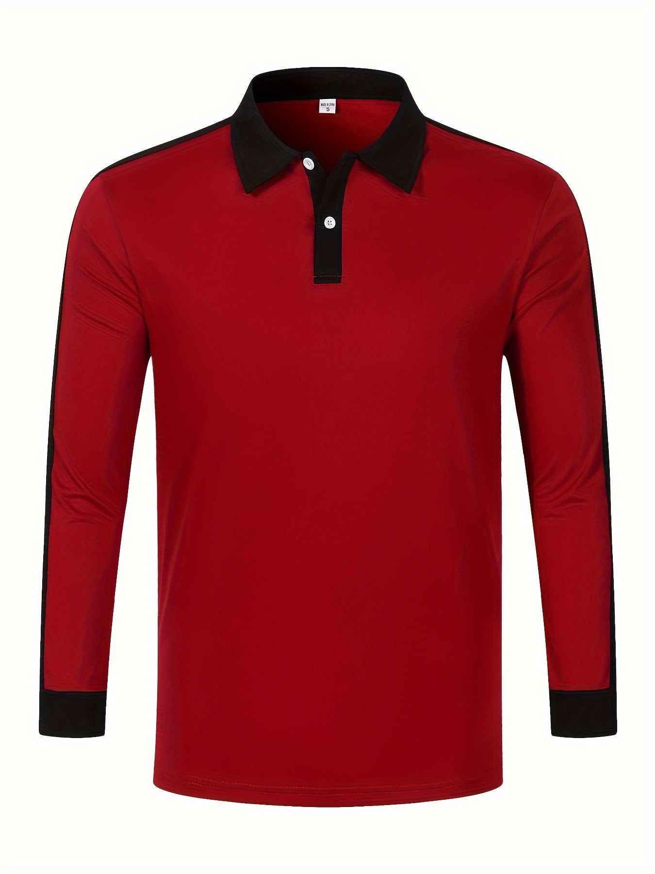 Elegant Men's Ribbed Shirt - Casual Long Sleeve, Button-Up Collar