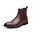 Brown leather Chelsea boot on a white background