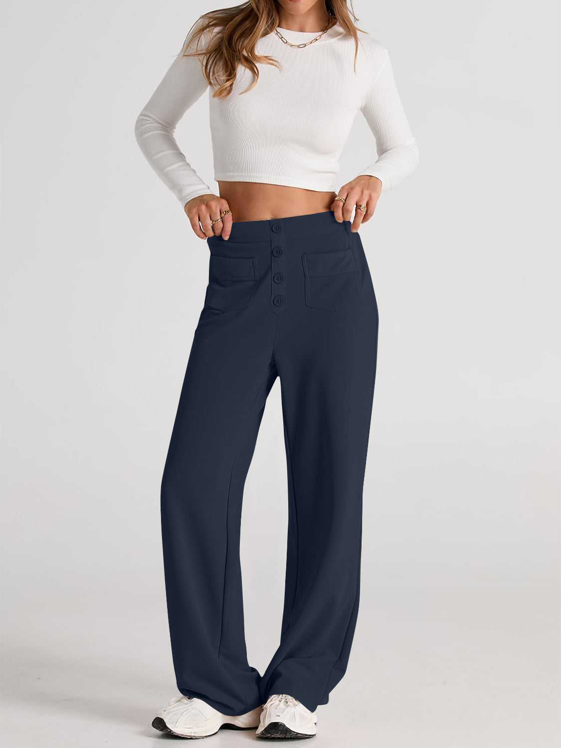 Chic Comfort and Effortless Women Style High Waist Wide Leg Pants