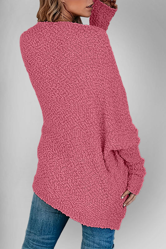 Chic Cozy Casual Style Pocketed Open Front Long Sleeve Cardigan
