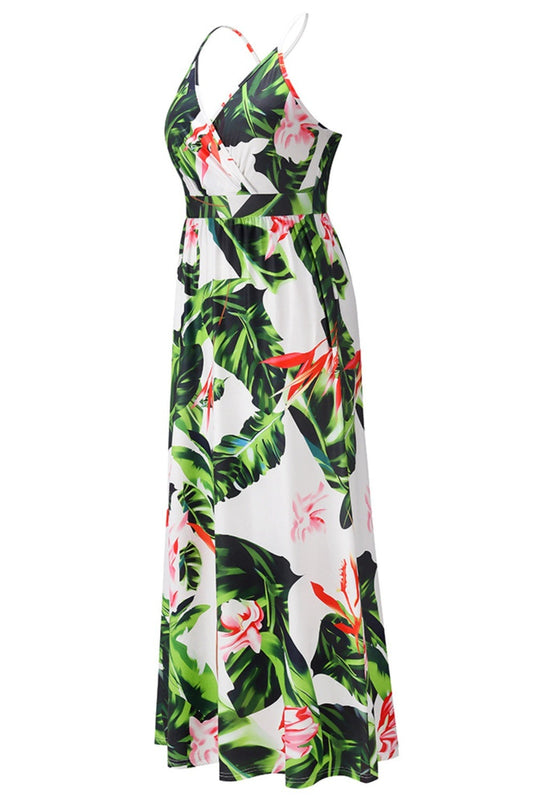 Crisscross Printed Surplice Cami Dress Women's Formal Sleeveless Dress