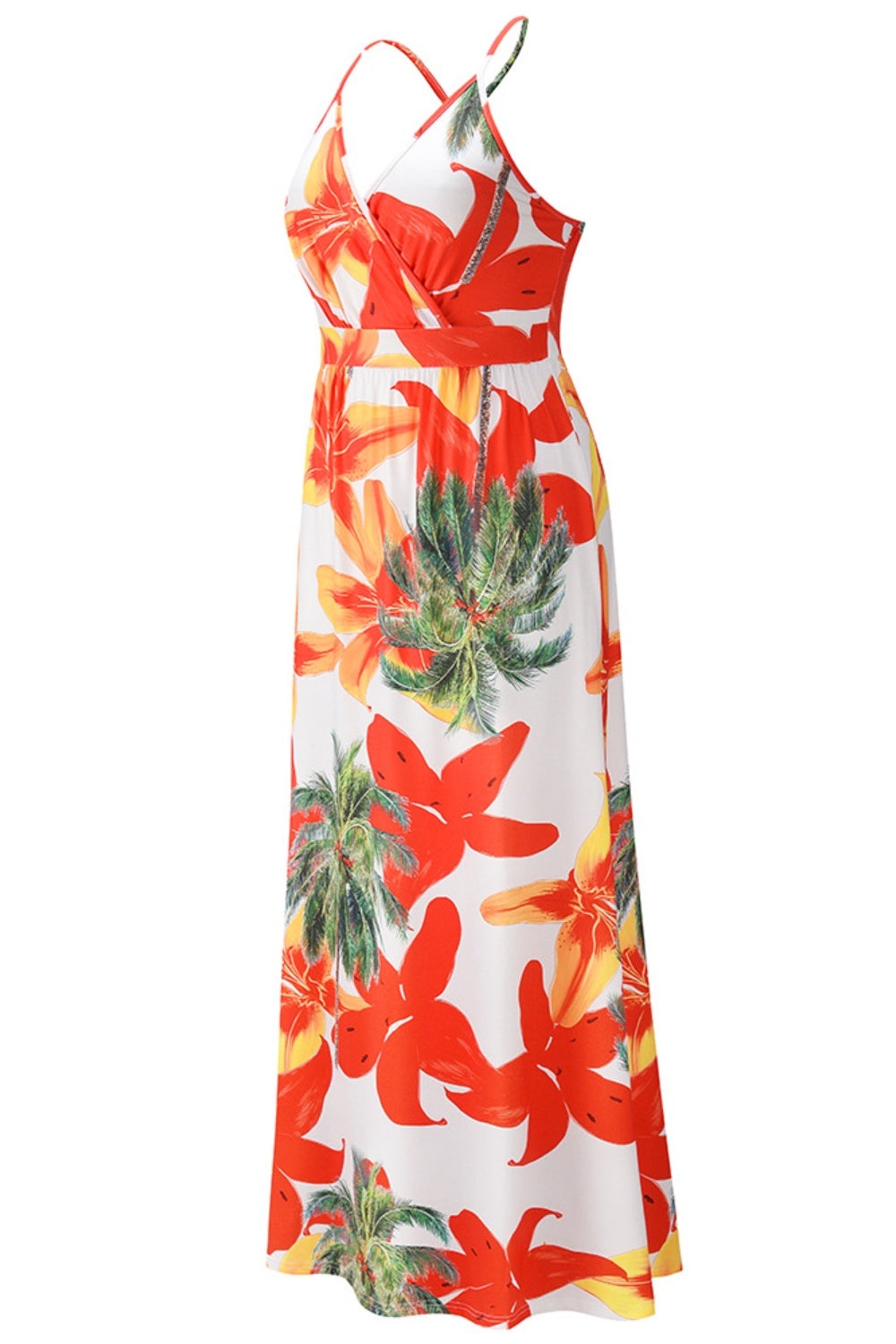 Crisscross Printed Surplice Cami Dress Women's Formal Sleeveless Dress