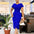 Elegant Office Woman V Neck Short Sleeve Ruffles Dress Midi Clothing