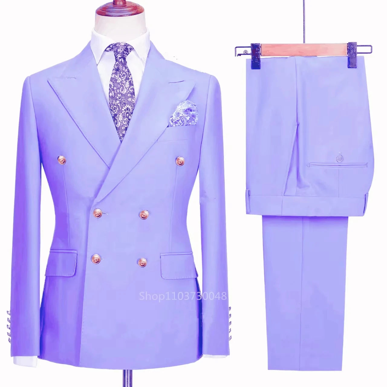Elegant Two Piece Men's Suits, Double Breasted Blazer Outfits, Tuxedos