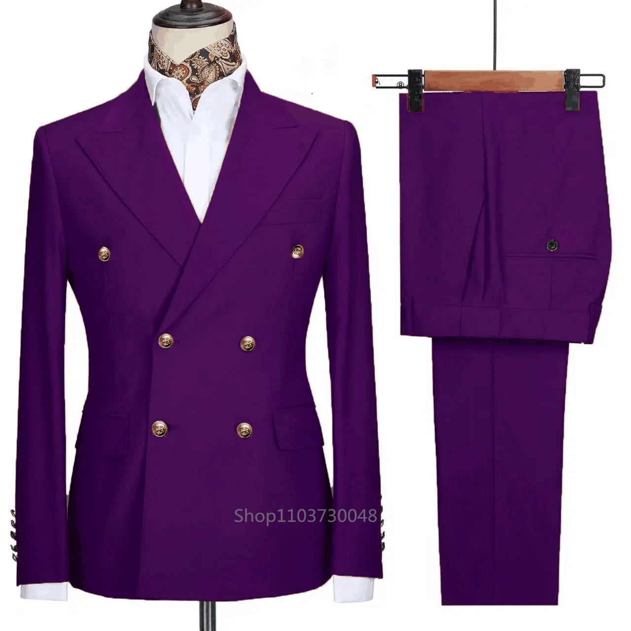 Elegant Two Piece Men's Suits, Double Breasted Blazer Outfits, Tuxedos