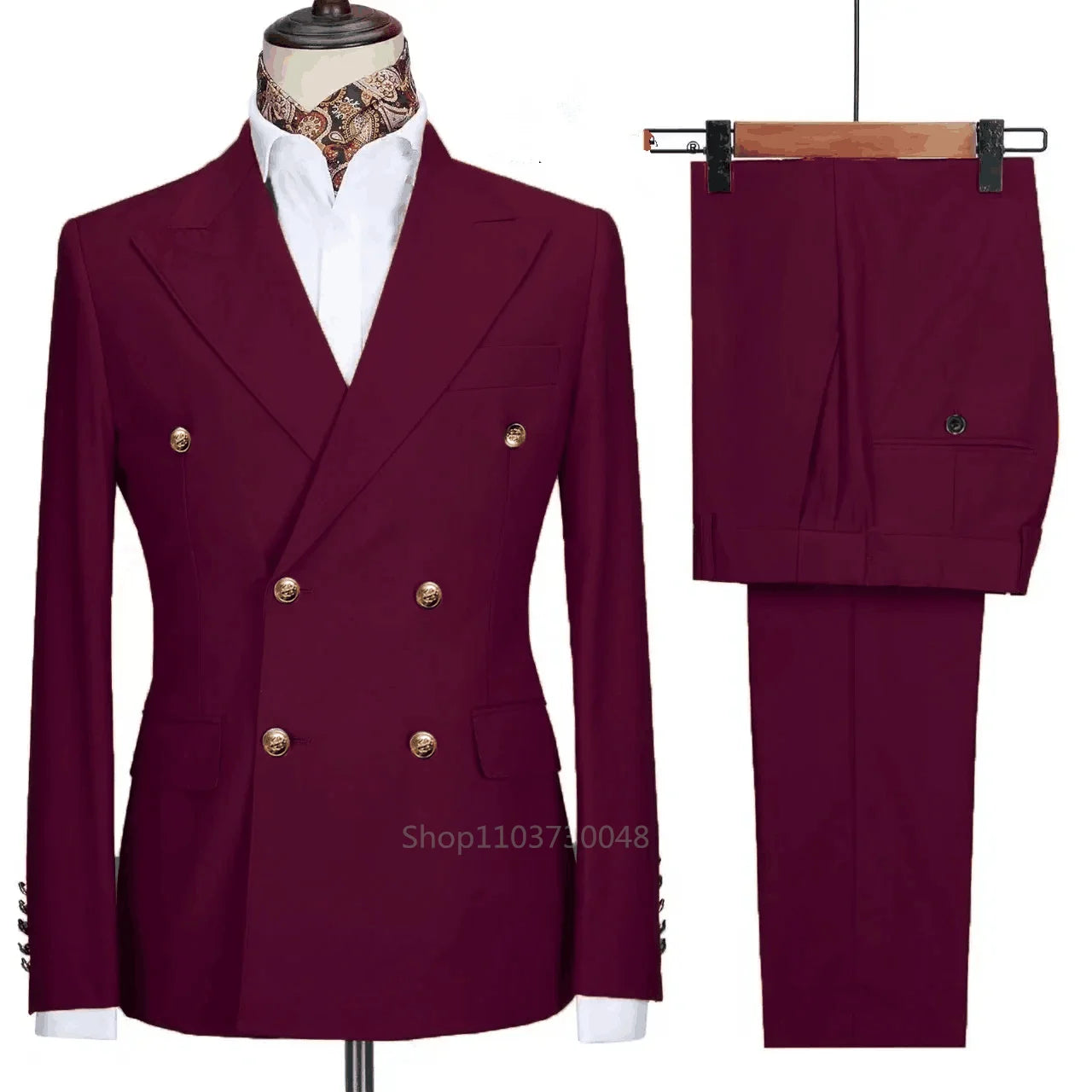 Elegant Two Piece Men's Suits, Double Breasted Blazer Outfits, Tuxedos