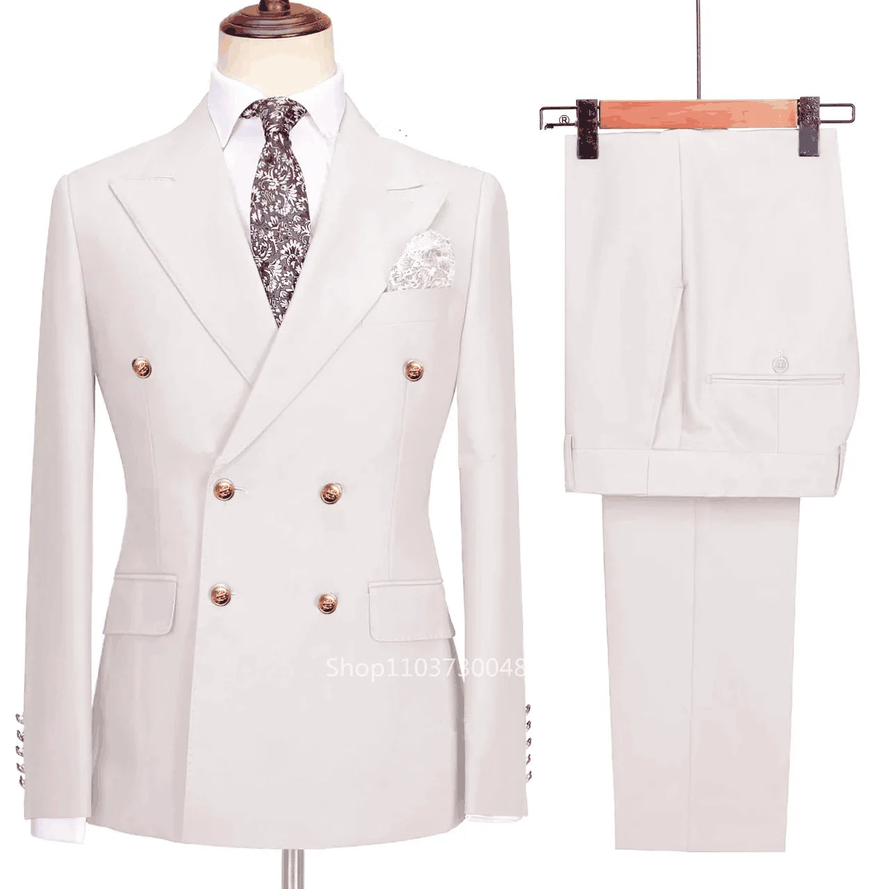 Elegant Two Piece Men's Suits, Double Breasted Blazer Outfits, Tuxedos