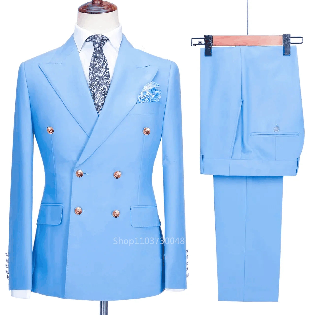 Elegant Two Piece Men's Suits, Double Breasted Blazer Outfits, Tuxedos