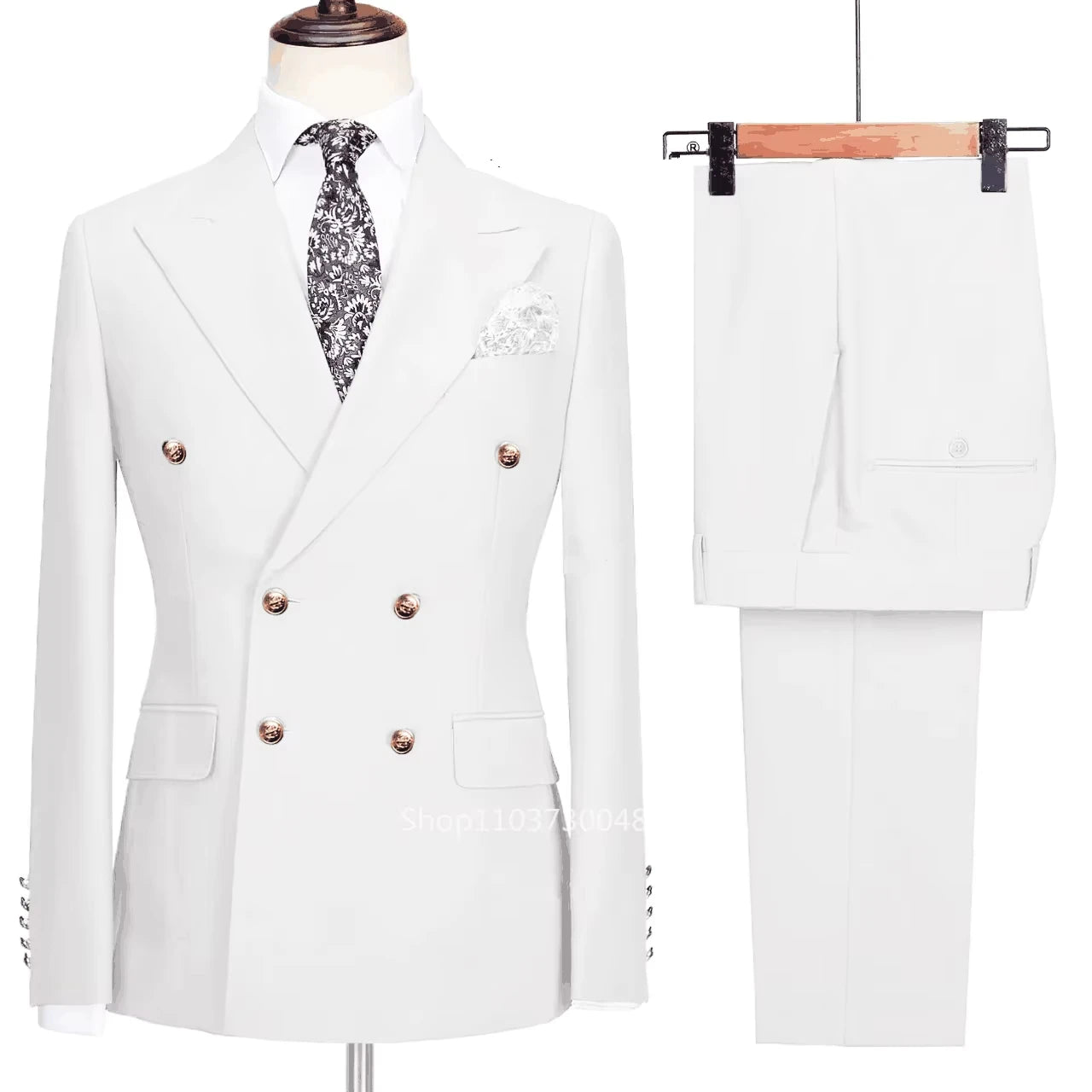 Elegant Two Piece Men's Suits, Double Breasted Blazer Outfits, Tuxedos