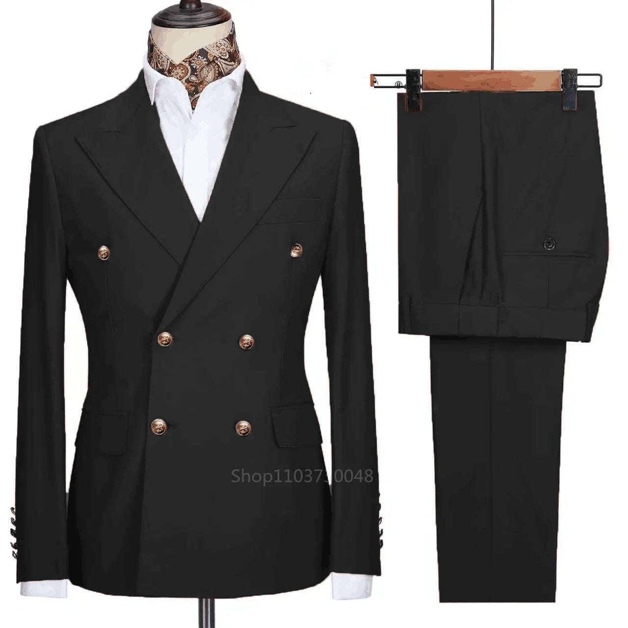 Elegant Two Piece Men's Suits, Double Breasted Blazer Outfits, Tuxedos