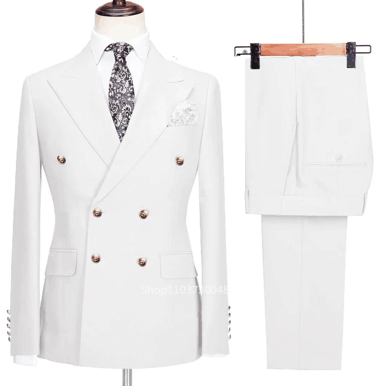 Elegant Two Piece Men's Suits, Double Breasted Blazer Outfits, Tuxedos