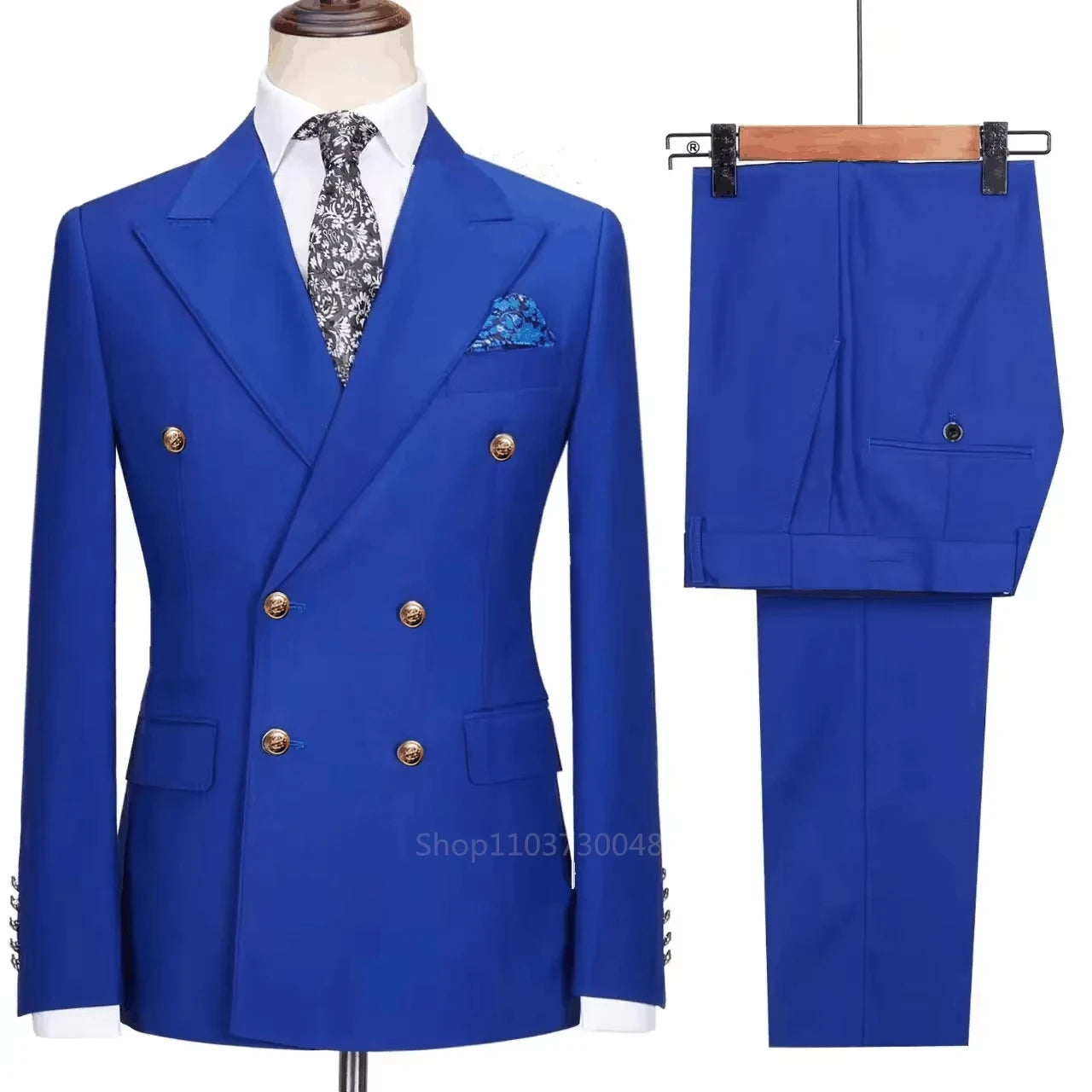 Elegant Two Piece Men's Suits, Double Breasted Blazer Outfits, Tuxedos
