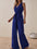 Elegant & classic Tied Surplice Sleeveless Wide Leg Jumpsuit