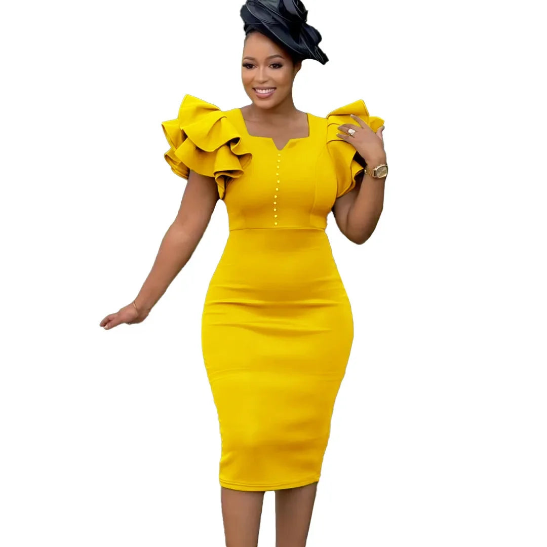 Fashionable Women's Dress Beaded Sleeveless Bodycon Evening Gown