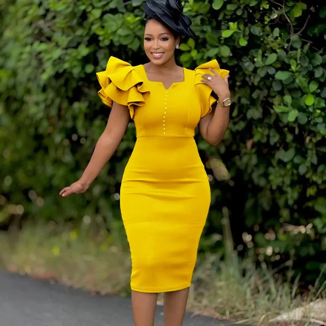 Fashionable Women's Dress Beaded Sleeveless Bodycon Evening Gown