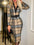 Formal Notched Long Sleeve Wrap Ladies Business Casual Dress