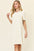 Full Size Texture Collared Neck Short Sleeve Dress