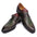Classic Monk Strap Buckle Dress Shoes Genuine Leather Luxury Plaid Print  Formal Shoes for Men
