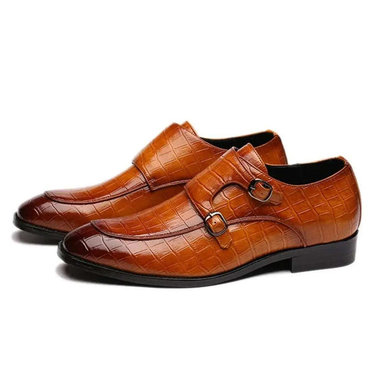 Men's Buckle Crocodile Grain Casual Wedding Party Shoes