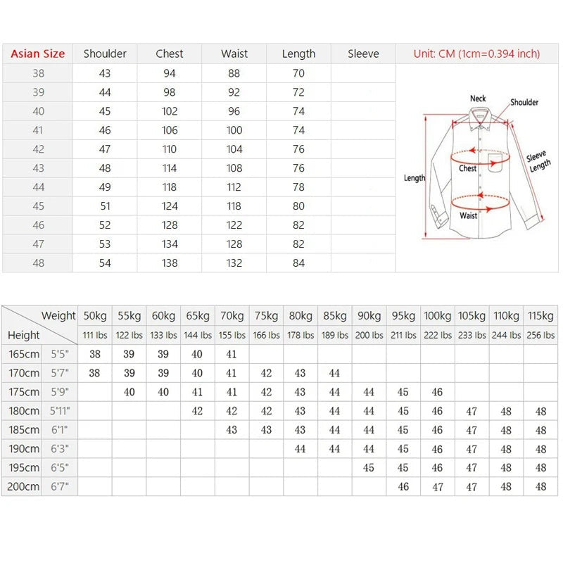 Men's Casual Business Long Sleeved Shirt, Classic Plaid Striped