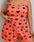 Heart Print Plus Size  Women's Pajama Set Sleeveless Crop Top & Shorts