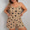 Heart Print Plus Size  Women's Pajama Set Sleeveless Crop Top & Shorts