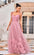 Jadore straight-across off-shoulder neckline and a ruffle A-line Gowns