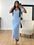 Lady Elegant Knitted Long Dress Summer Short Sleeve Bodycon Dresses