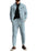 Light blue jacket and jogger pants set worn by a person on a white background