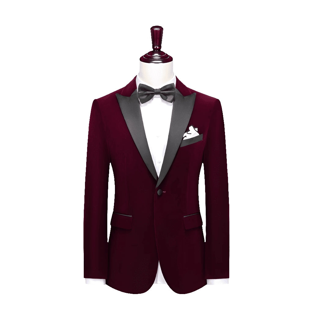 Men Velvet Gentleman Stage Suit Luxurious Casual Style for Fashion