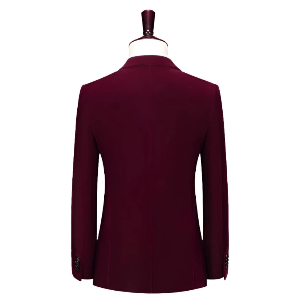 Men Velvet Gentleman Stage Suit Luxurious Casual Style for Fashion