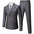 Gray suit jacket and pants on a white background
