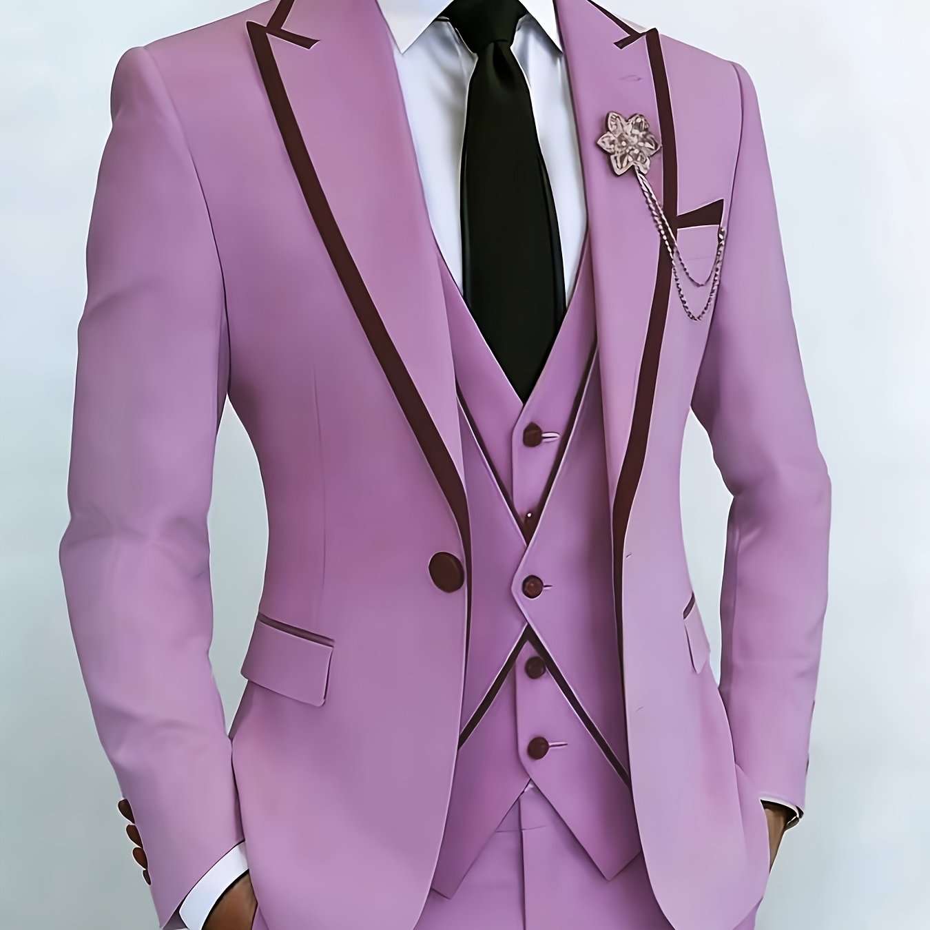 New Men's Suit 3pcs Set, with Exquisite Design And Elegant Classic Cut