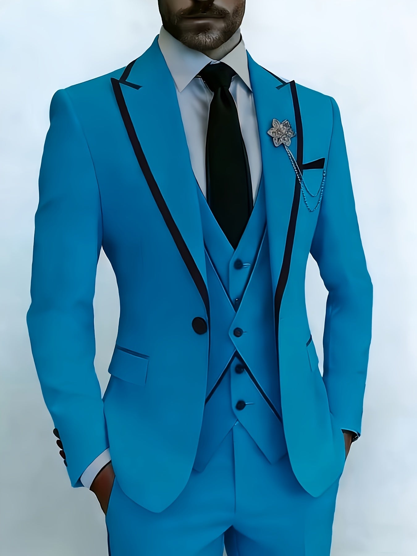 New Men's Suit 3pcs Set, with Exquisite Design And Elegant Classic Cut